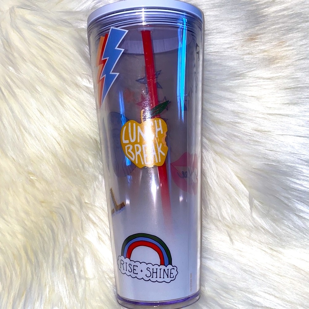Starbucks Back to School cold tumbler "lunch break"